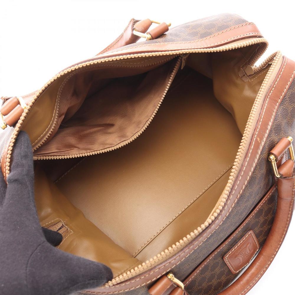 Celine Macadam Tote Bag Brown Canvas Leather - Picture 3 of 8